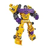 ロボット建設車両、変形ロボット玩具, ロボット建設車両乗り物がロボットを変形, 簡単に組み立てられる面白いクールなロボット建設車両ギフト、耐久性のあるコネクタ付き、大人と男の子、女の子向け