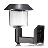 Borberland ガーデン壁掛け式白LEDソーラー充電式　壁ランプ屋外照明景観ライト 庭/中庭/芝生/通路に適す