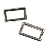NBK ツメ式ハトメ 長方形 大 シルバー 内寸1.8×4cm 2組入 F5-439