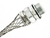 Leviton l7904 1インチ、ストレート、オス、アルミボディ、liquid-tightメタルコア電線管、strain-reliefグリップ