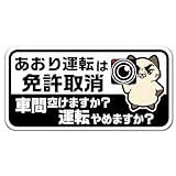 SignStore あおり運転は免許取消 煽り運転防止ステッカー 約8cm×16cm 緑 ビニール 日本製 car_character_14_A(免許取消)