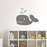 ベビーWhales壁デカール魚壁装飾子供部屋壁アートマリンスタイル子供部屋ステッカー 35"h x46"w