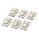 uxcell　パッチン錠　トグルラッチ　スーツケース　長方形　金属　シルバートーン　6個入り