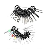 Mirhua コネクターピン抜き 端子抜き工具 修理取り外しツール カプラー コネクター 配線 端子 外し 抜き 41種類 工具 自動車用端子取り外しキーツール ほとんどのシナリオに対応する