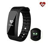 LESHP スマートブレスレット 多機能スポーツウォッチ 心拍計 歩数計 腕時計 着信電話通知 消費カロリー 睡眠検測 アラーム 紛失防止 IP67防水 日本語取扱説明書 iphone&Android