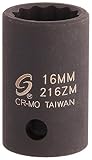 Sunex 216zm 1/2-Inch Drive 16-mm 12-Point Impact Socket [並行輸入品]
