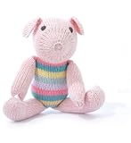 ChunkiChilli Organic Cotton Pig Toy - Pink Stripe by ChunkiChilli