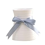 Zhhlinyuan 良質 Simple Modern Home Crafts Decor Ceramic Flower Vase White