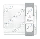 SwaddleDesigns Cotton Muslin Swaddle Blanket Pastel Blue Doggie Star [並行輸入品]