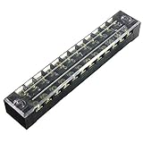 600v 15a dual row 12 position screw terminal electric barrier