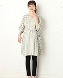 犬印本舗 Fairy フェアリー マタニティ パジャマ 授乳口付き 重ね着風 七分袖 ナイティ 妊婦服 産前 産後 M ～ L グレー 21305 21305302