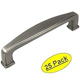 Cosmas ® 4392 Asアンティークシルバーモダンキャビネットハードウェアハンドルプル – 3 – 3 / 4 "インチ( 96 mm )穴中心 – 25パック