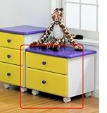 かわいらしいキャスター付き　ミニチェスト「カラーボーイ　48-2　イエロー」