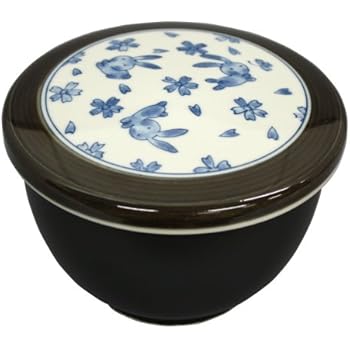 一膳おひつ茶碗 花うさぎ