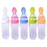 授乳のお手本 哺乳びんプラスチック製 Newborn Baby Infant Milk Bottle Toddler Silica Gel Feeding garrafa Bottle Spoon F