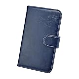 【SHIODOKI】プルームテック ケース Ploom Tech 電子タバコ専用PUレザーカバー コンパクトかつ全面保護 シンプルな手帳型 互換バッテリーとUSBチャージャーもすべで収納 ネイビー(NV)