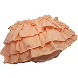 プラチナムベイビー柔らか天竺★３段フリルブルマ スカート ★0～2歳まではける (ピーチオレンジ)