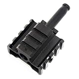 WELL製トライレールBipodアダプターコネクターMA4402 L96AWSライフルブラック[AirsoftGangキーホルダー付]