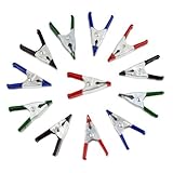 Set of 10 Color-Coded 2 Steel Spring Clips Clamps - PVC Dipped [並行輸入品]