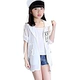 日焼け止め服上着可愛い UVカット服夏薄手 肌を守る 日焼け止め子供 女の子日焼け止め服お洒落 ラッシュガード 長袖 夏 UV対策 子供服紫外線対策 冷房対策 水着パーカー ビーチウエア 8-16歳 