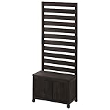 プランター付 ガーデンフェンス 目隠し 木製 プランターボックス付 ブラウン 〔60×150cm〕 ボーダーDBR