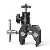 SMALLRIG スーパークランプ ロッドクランプ 1 4インチネジ付きボールヘッドマウント 自由雲台付き蟹バサミクランプキット モニター