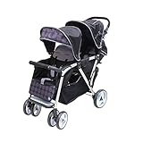 日本育児　機能満載！縦型二人乗りベビーカー　Twin Pram ツイン プラム