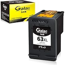 Amazon.co.jp: 【Galac ink】HP 63 XL ブラック 増量 *1個 残量表示付