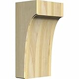 Ekena Millwork BKTW05X04X10CVRW 5 1/2-Inch W by 4-Inch D by 10-Inch H Clarksville Bracket, Rubber Wo