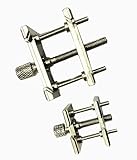 TSUCIA 腕時計 修理 ムーブメントホルダー 機械台 大小2個セット 時計修理 電池交換ツール 固定台 (シルバー)