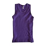 Plus Nao(プラスナオ) タンクトップ ノースリーブ トップス 無地 シンプル ラウンドネック キッズ ジュニア 子供用 男の子 男児 女の子 女 M パープル