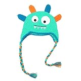 Yongerかわいい赤ちゃん女の子モンスターかぎ針編みニット幼児用帽子耳フラップ付き US サイズ: One Size カラー: グリーン