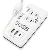電源タップ usb付き 一体式 5個口 type-Ｃ USB コンセント 1つUSB-C ac アダプター スマート充電ポート テーブルタップ ポート 延長コード 20CM ３個USB充電ポート 3つACコンセント PSE認証済 過電保護 軽量 タコ足配線 電源ケーブル タブレット コンパクト 節電 旅行