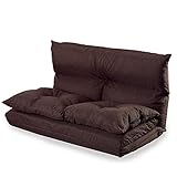 LOWYA （ロウヤ） ソファー ソファマットレス 3way 頭・背面リクライニング 5段階調節 2人掛け 座椅子 シングル ソファベッド おしゃれ ブラウン 新生活