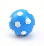 Pair of blue & white polka dot spherical ball Ceramic cabinet Knobs pulls