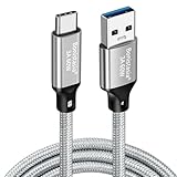 60W USB-A & USB-C ケーブル [0.2m/0.3m/0.5m/1m/1.5m/2m/3m] 急速充電 10Gbps 高速データ転送 USB3.2 ナイロン編みで Type Cケーブル PQ100 (0.3m)