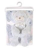 Stephan Baby Gift-to-Go Plush Pot-Bellied Bear and Plush Blanket Set, Blue by Stephan Baby [並行輸入品]