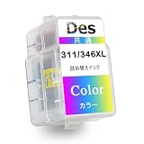 キャノン Canon 用 BC-311 / BC-346 C カラー 互換インクカートリッジ 詰め替えインク 310 311 インク【大容量タイプ/安心三年/共通】対応機種: PIXUS MP493 MP490 MP480 MP280 MP270 TS3130S TS3130など 計1本