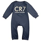 Kamifa カミファ クリスティアーノ ロナウド 番号7 長袖ベビー服 ジャンプスーツ 赤ちゃん 大人気 Navy 12 Months