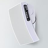 eモンズ 【 壁掛け アクティブ スピーカー 】 アンプ搭載 30W 壁に掛けられるからお部屋広々！ 1台 曲面 壁掛け 薄型 コンパクト 小型 オーディオ ホワイト