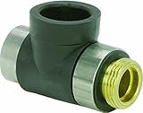Viega 39150 ProRadiant GeoFusion HDPE Socket Fusion Thread Adapter Tee with 1-Inch by 1/2-Inch by 1-