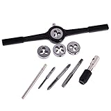 Dovewill HSS鋼　スレッド　メトリック　プラグ　Tハンドルレンチ　チャック　高硬度　耐久性　10セット