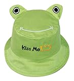【日本正規品】 フラップジャックキッズ (FlapJackKids)   リバーシブルサマーハットカエル / クマグリーン/ブラウン1個セット LUV0118M