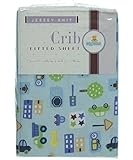 Big Oshi Fitted Crib Sheet - blue, one size by Big Oshi