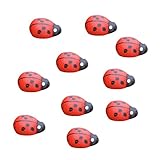 ガーデンオーナメント・置物 盆栽 ドールハウス ミニチュア　てんとう虫 風景装飾品　庭の装飾　10個セット