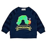 アスナロ（トップス トレーナー） はらぺこあおむし トレーナー キッズ 男の子 ERIC CARLE 裏起毛100 ネイビー