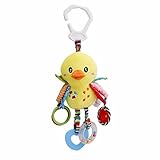 JIOLK ラトル 赤ちゃん 透明エプロン ベビーカーおもちゃ ハンギングトイ ガラガラ おもちゃ ベビーぬいぐるみ ふわふわ　動物 かわいい ベビーカー掛け 新生児 プレゼント 出産祝い