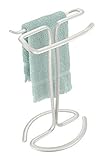 mDesign Hand Towel Holder for Bathroom Vanities -White [並行輸入品]