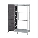 [ベルメゾン] 収納ケース付きハンガーラック ダークブラウン タイプ：７段