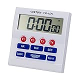 カスタム (CUSTOM) タイマー ~99時間99分59秒 4メモリー マグネット/スタンド内蔵 TM-15N